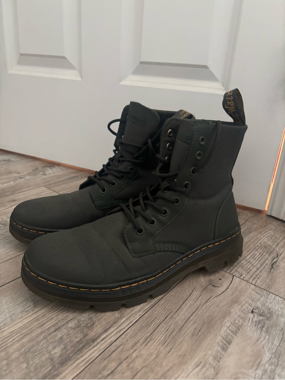 Dr. Martens Men's Dark Olive Green Combat Boots